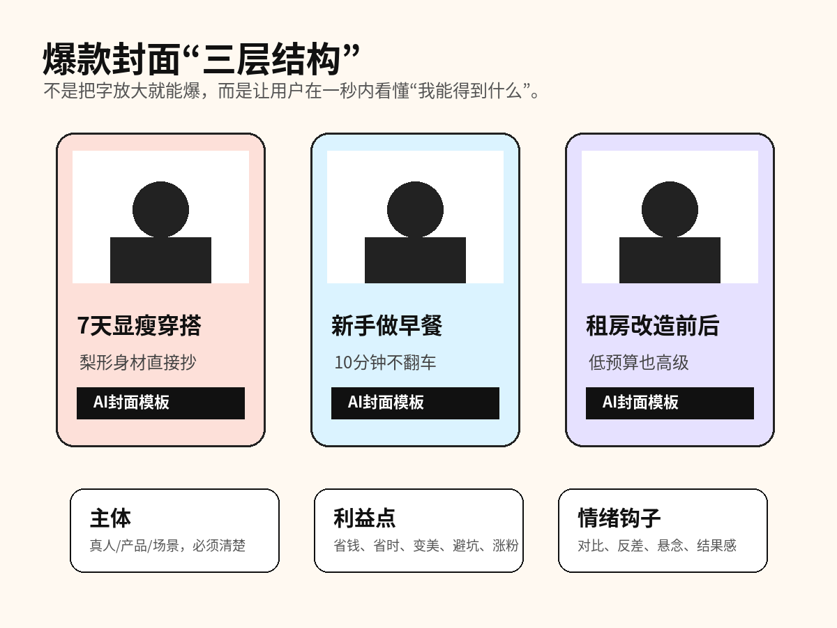 AI一键生成抖音爆款封面+短视频！小红书同款玩法