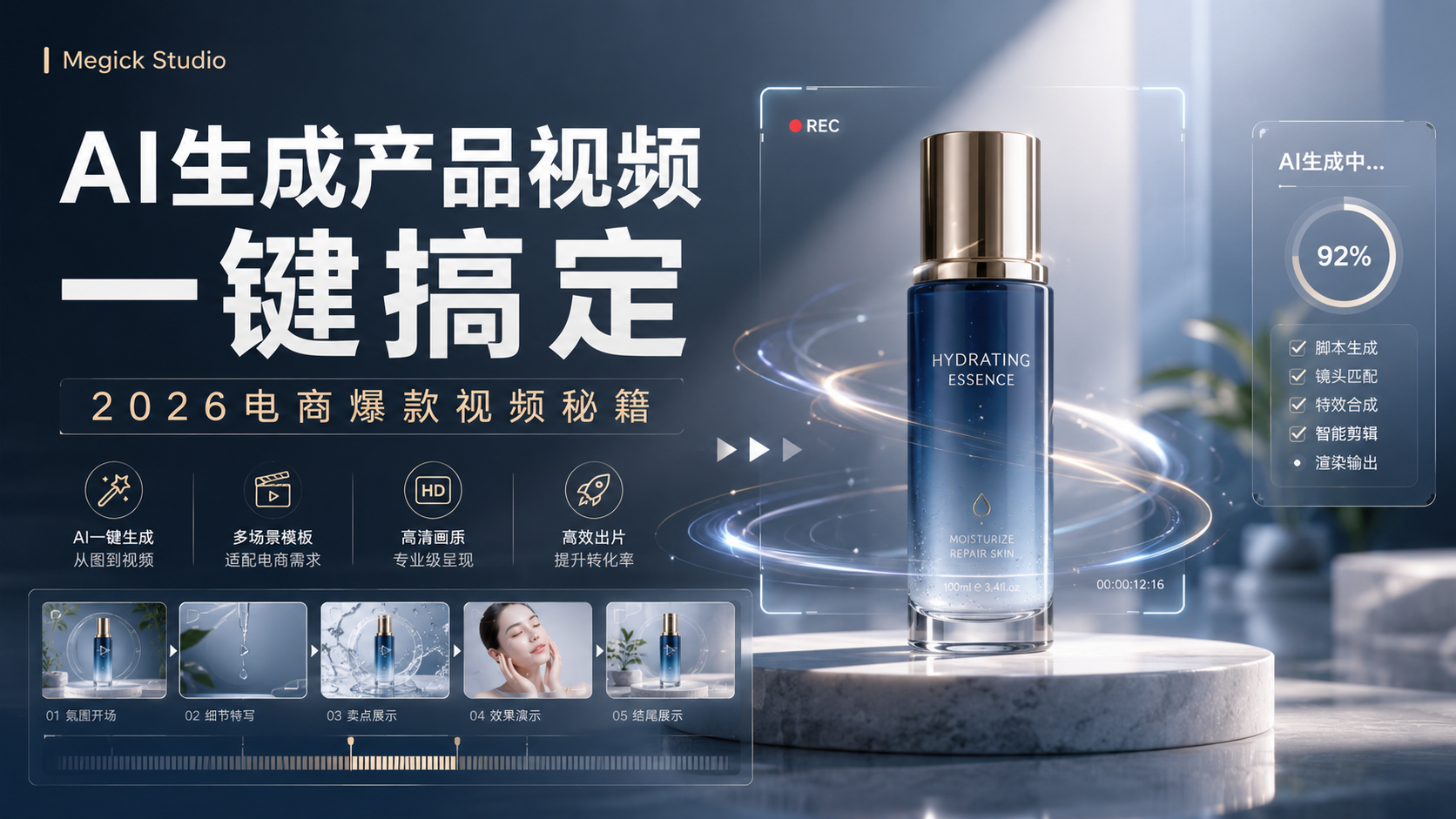 AI生成产品视频一键搞定！2026电商爆款视频秘籍
